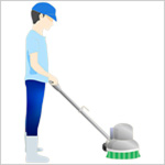 ハンドルを腰の位置に固定